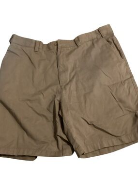 Geoffrey Beene Men's Tan Flat-Front Shorts